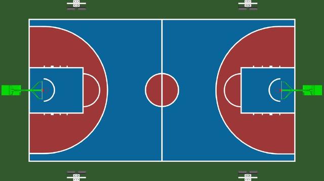 outdoor basketball court lighting layout