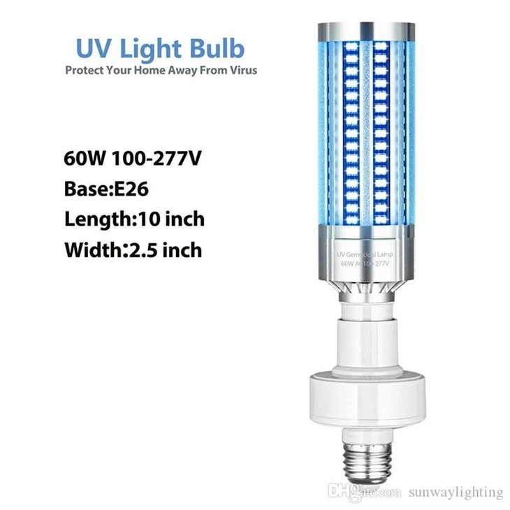 60W UVC mikroblarga qarshi LED lampalar