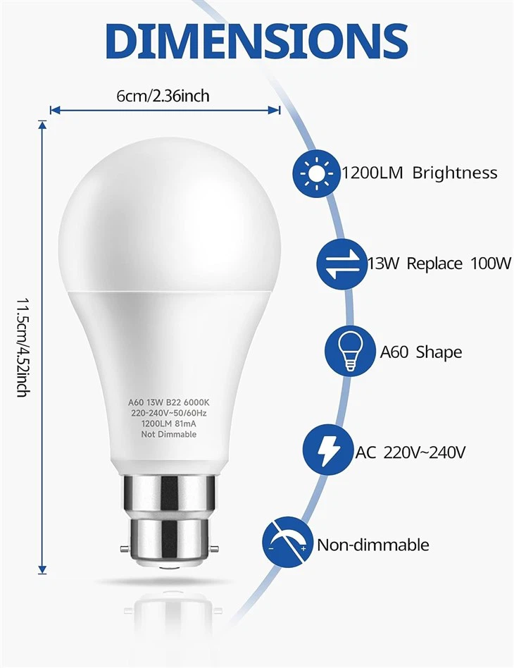b22 dimmable bulb 1