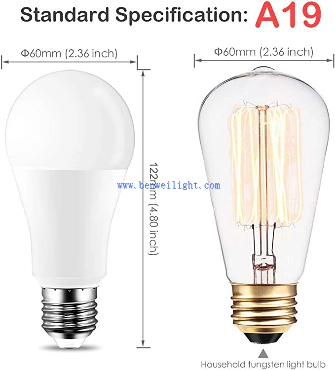E26 o'rta asosiy A19 lampochka
