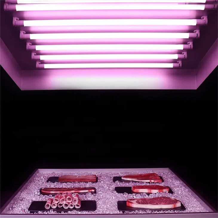 Bright Meat Red 18w T5 T8 Led Color Tube Lamp For Meat high quality