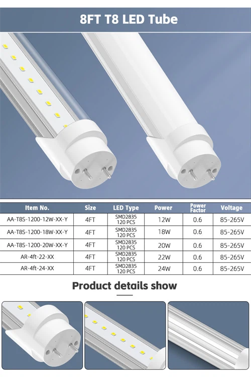 4FT T8 LED Tube - G13 Base (Type B, Dual-End Powered) best