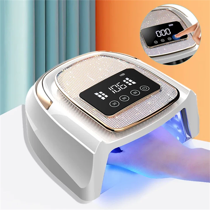 Yangi kelgan simsiz qayta zaryadlanuvchi UV LED tirnoq chiroq simsiz 120W tirnoq quritgich