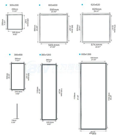12 Vt dafn yoritilgan LED panel yoritgichi